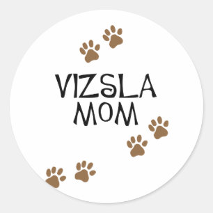 Vizsla Mom Classic Round Sticker