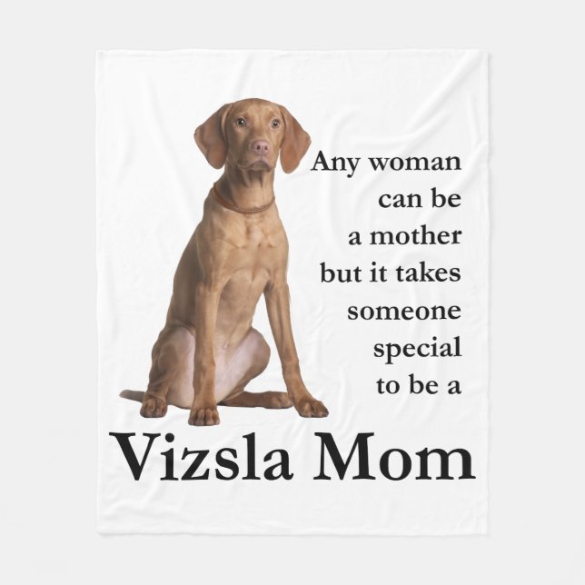 Vizsla Mom Fleece Blanket (Front)