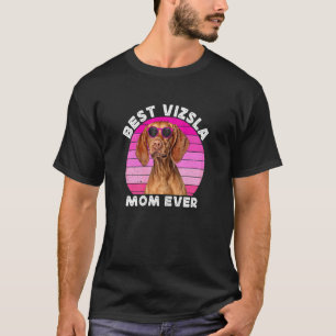Vizsla Mom For Women Retro Cute Hungarian Vizsla D T-Shirt