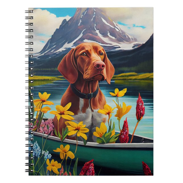 Vizsla on a Paddle: A Scenic Adventure Notebook (Front)
