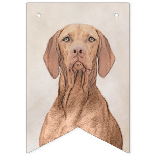 Vizsla Painting - Cute Original Dog Art Bunting Flags
