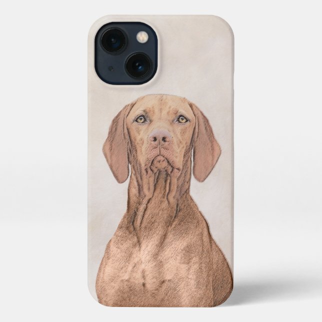 Vizsla Painting - Cute Original Dog Art iPhone Case (Back)