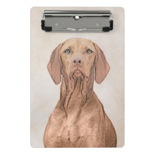 Vizsla Painting - Cute Original Dog Art Mini Clipboard