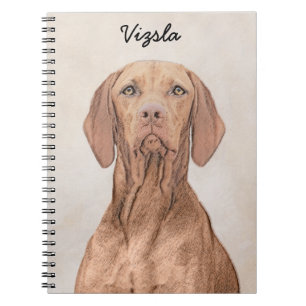 Vizsla Painting - Cute Original Dog Art Notebook
