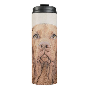 Vizsla Painting - Cute Original Dog Art Thermal Tumbler