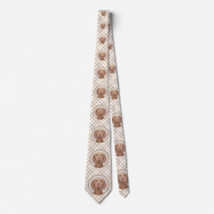 Vizsla Painting - Cute Original Dog Art Tie