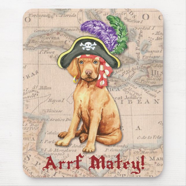 Vizsla Pirate Mouse Pad (Front)