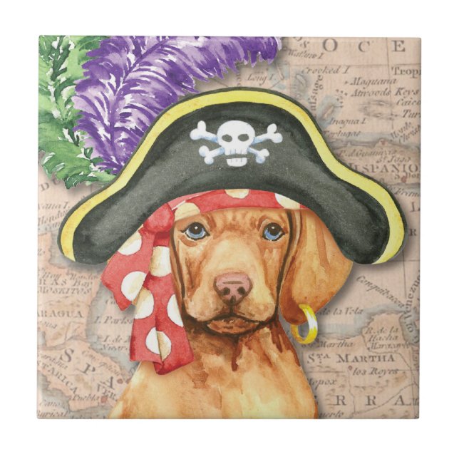 Vizsla Pirate Tile (Front)