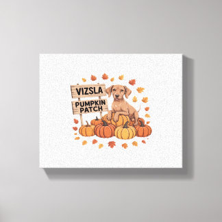 Vizsla Pumpkin Patch Dog Lovers Thanksgiving Hallo Canvas Print
