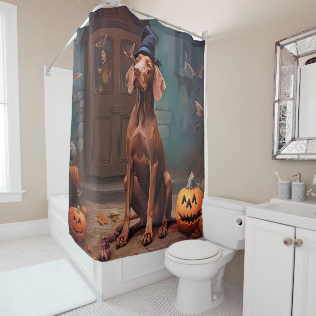 Vizsla Pumpkins Halloween Scary  (In Situ)