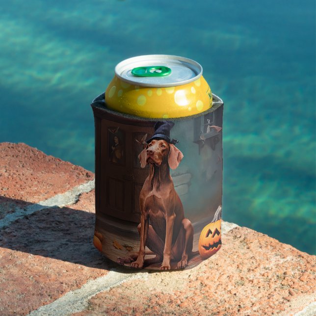 Vizsla Pumpkins Halloween Scary  Can Cooler (In Situ Pool)