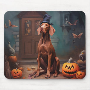 Vizsla Pumpkins Halloween Scary  Mouse Pad
