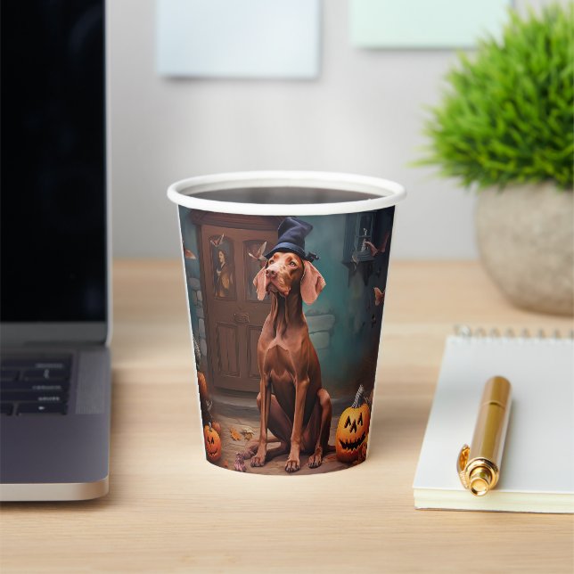 Vizsla Pumpkins Halloween Scary  Paper Cups (Insitu)