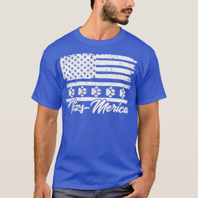 Vizsla Pun for a Patriotic Vizsla Owner T-Shirt (Front)