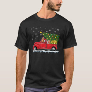 Vizsla Red Car Truck Christmas Tree Funny Santa Xm T-Shirt