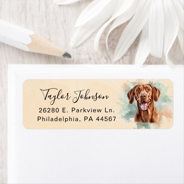 Vizsla Return Address Label (Insitu)