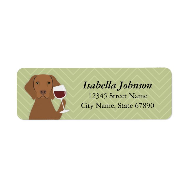 Vizsla Return Address Label (Front)
