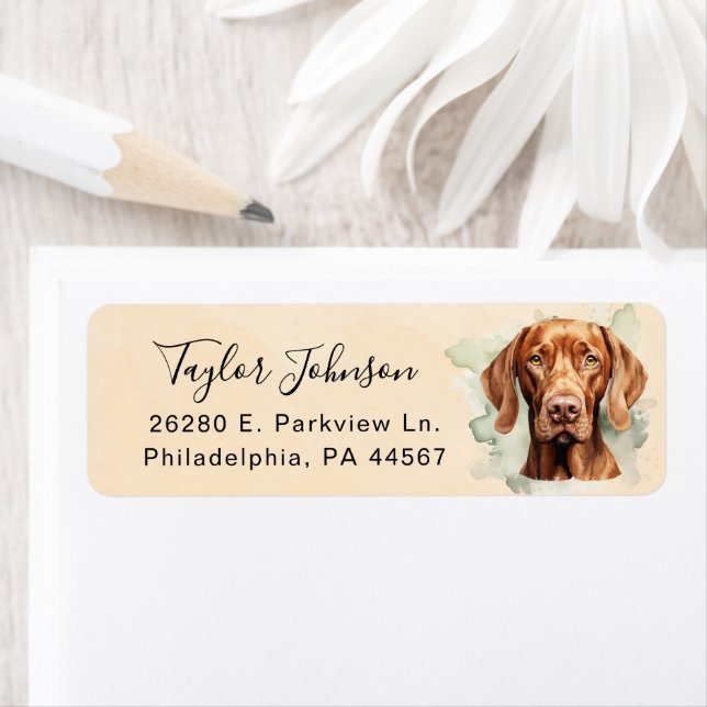 Vizsla Return Address Label (Insitu)