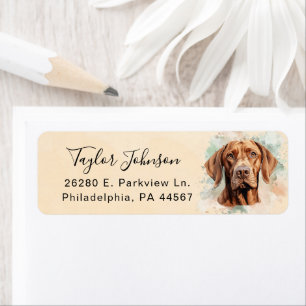 Vizsla Return Address Label