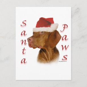 Vizsla Santa Paws Holiday Postcard