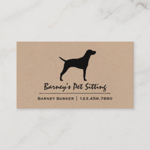 Vizsla Silhouette Dog Breed Custom Business Card