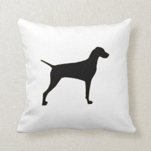 Vizsla silhouette throw pillow