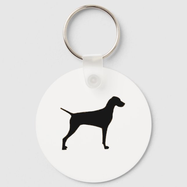 Vizsla silo black.png keychain (Front)