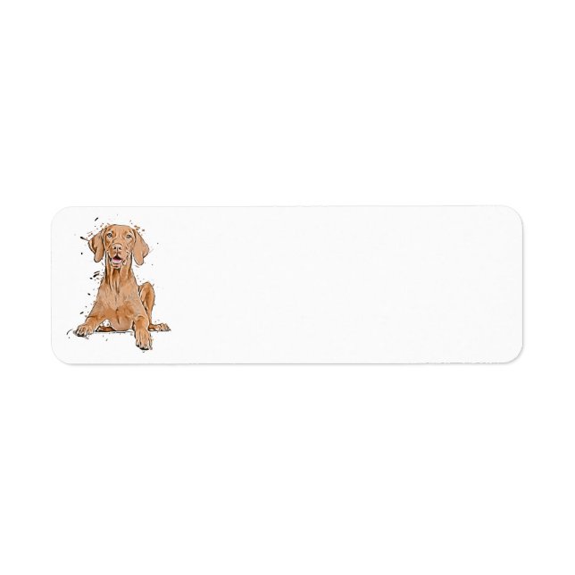 Vizsla Sitting Cartoon (Front)