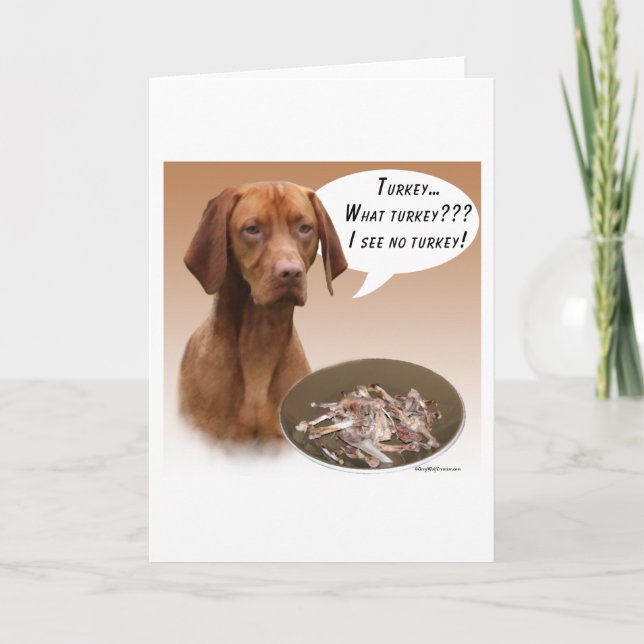Vizsla Turkey Card (Front)