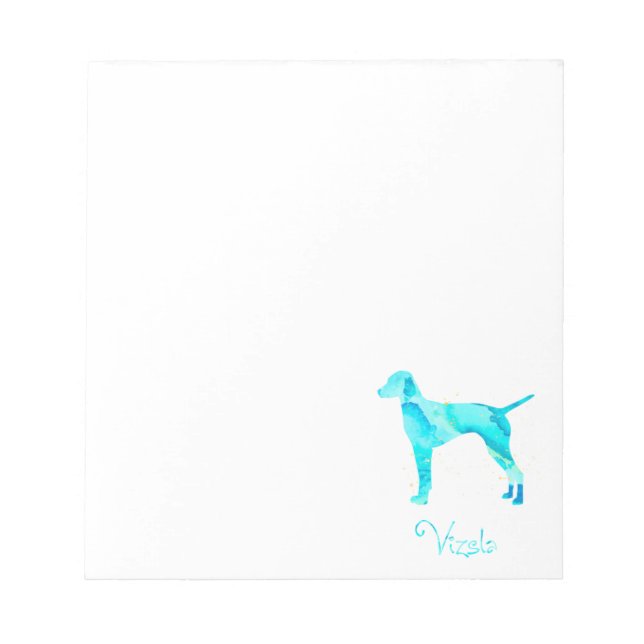 Vizsla Watercolor Design Notepad (Front)