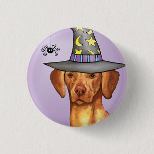Vizsla Witch 1 Inch Round Button