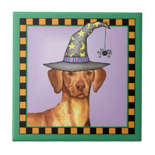 Vizsla Witch Tile