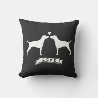 Vizslas Love - Dog Silhouettes with Heart
