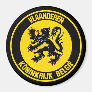 Vlaanderen Round Emblem Magnet