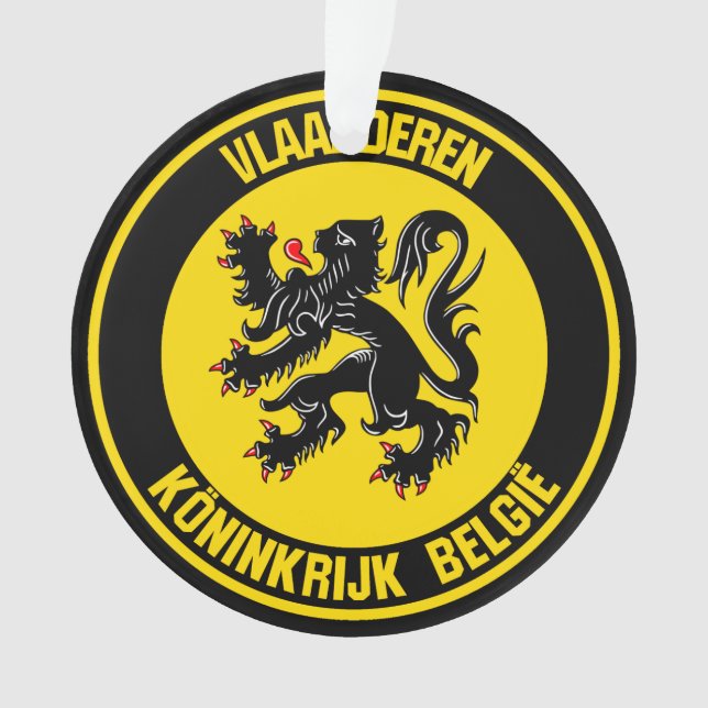 Vlaanderen Round Emblem Ornament (Front)