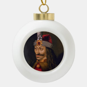 Vlad Tepes: Impaler, Dracula Dragon Prince Voivode Ceramic Ball Christmas Ornament