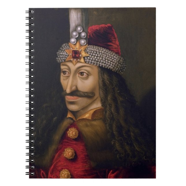 Vlad tepes Impaler Voivode portrait Dracula histor Notebook (Front)
