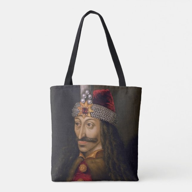 Vlad tepes Impaler Voivode portrait Dracula histor Tote Bag (Back)