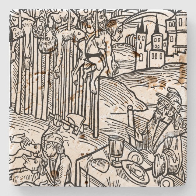 Vlad The Imapler (Dracula) Stone Coaster (Front)