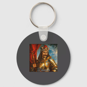 Vlad The Impaler Medieval Rtrait Dracula Art Keychain