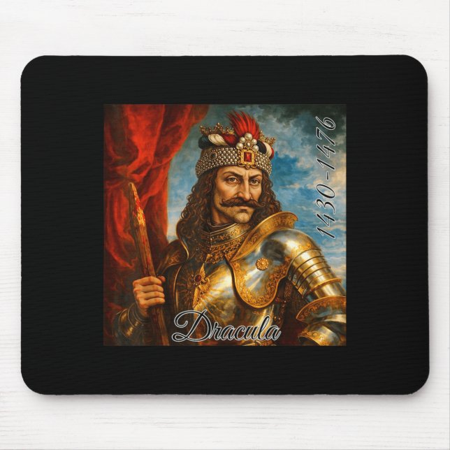 Vlad The Impaler Medieval Rtrait Dracula Art  Mouse Pad (Front)