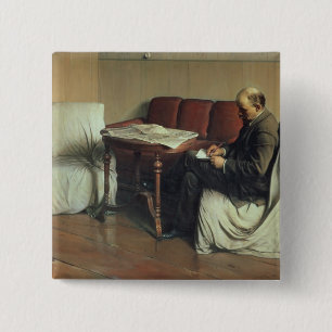 Vladimir Lenin  at Smolny, 1930 2 Inch Square Button