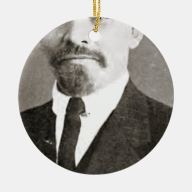 Vladimir Lenin Portrait Ceramic Ornament (Front)