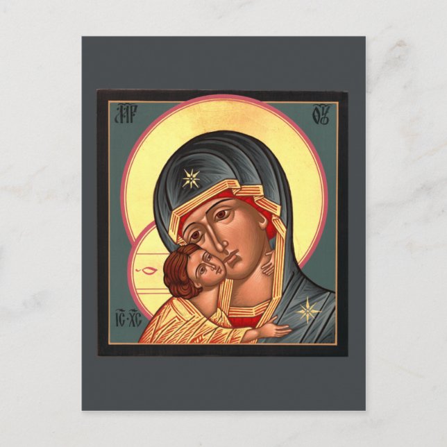 Vladimir Mother of God Prayer Card (Front)