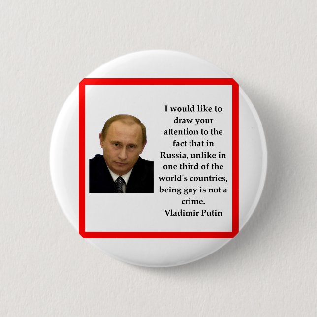 Vladimir Putin 2 Inch Round Button (Front)