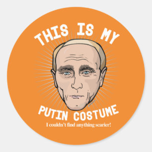Vladimir Putin Halloween Costume - I couldn't find Classic Round Sticker