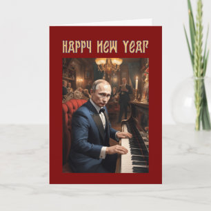 Vladimir Putin Happy New Year Card Russian