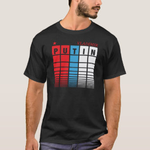Vladimir Putin Patriotic Flag Blocks T-Shirt