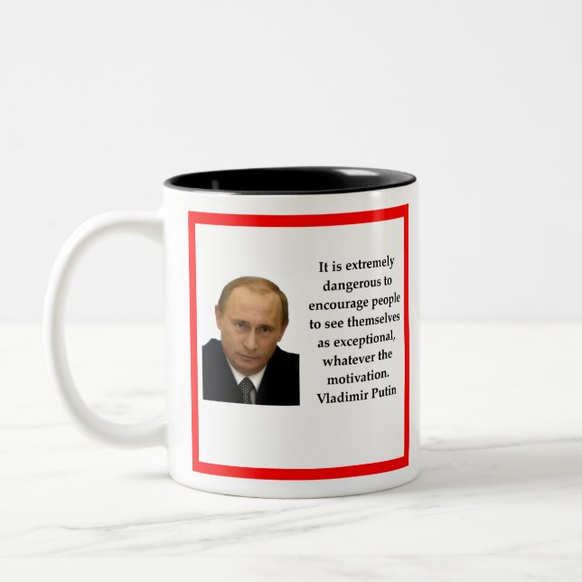 Vladimir Putin Two-Tone Coffee Mug (Left)