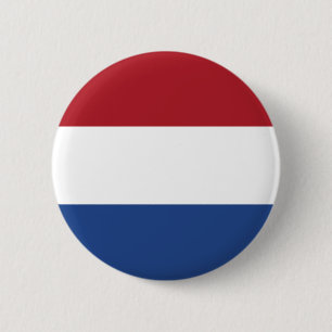 Vlag van Nederland - Flag of the Netherlands 2 Inch Round Button